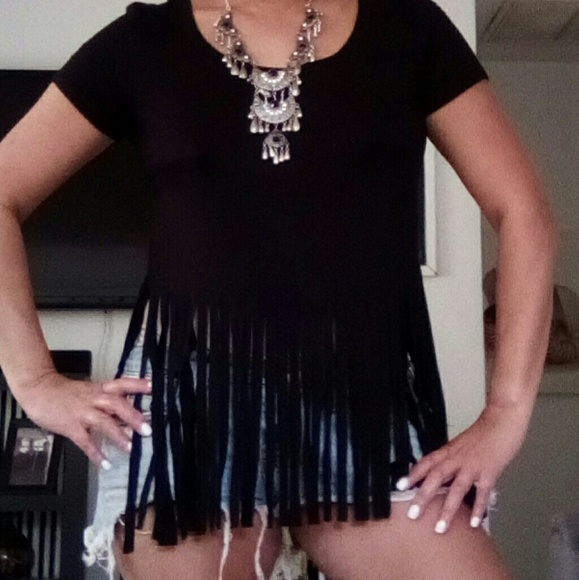 Tops - Black boho shirt